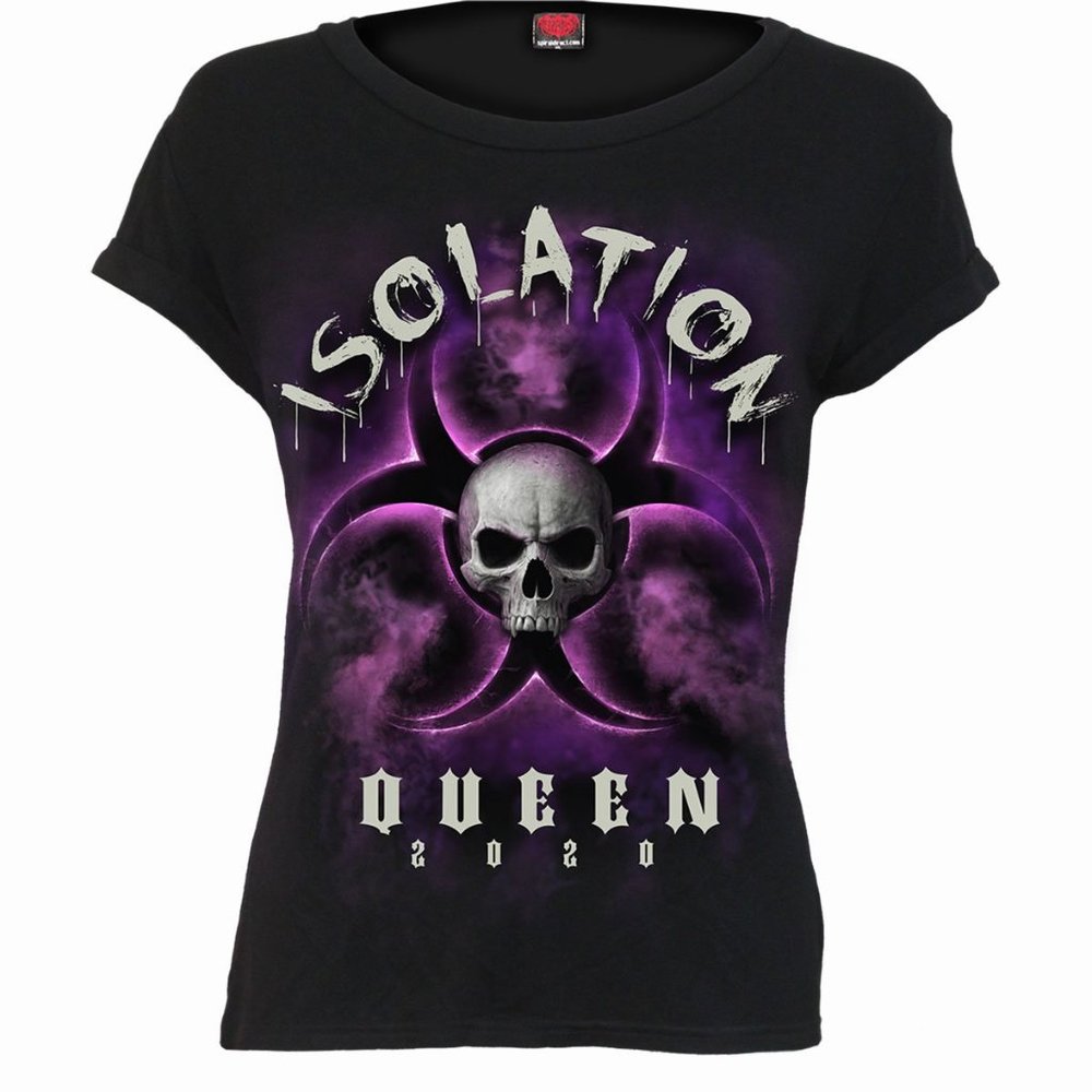 isolation queen women boatneck cap sleeve top new